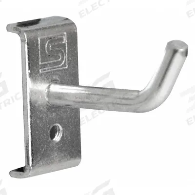 TRESTON Single Rod Pegboard Hook: 1 7/8 in x 1 31/32 in x 1 1/4 in, 5 Hooks, Screw-In - Hooks for Square-Hole Pegboard