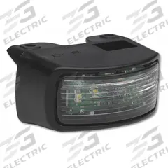 J.W. SPEAKER License Plate Light: LED, License Plate Light, Clear, Rectangular, 1 1/2 in Overall Ht (MPN 151). Key specifications — Standards: DOT Compliant; Electrical Connection: 20 AWG Jacketed Cable; Brand: J.W. SPEAKER; Installation Type: Permanent; Lens Color: Clear; Mount Type: Screw; Lighting Technology: LED; Light Type: License Plate Light.