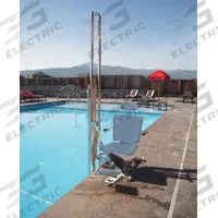 SPECTRUM Pool Lift: Gallatin, 400 lb Wt Capacity, 2 ft Compatible Pool Dp - Min, Gray, Polymer, 304L (MPN 27336). Key specifications — Includes: Swing Out Footrest with Non-Slip Grip; Brand: SPECTRUM.