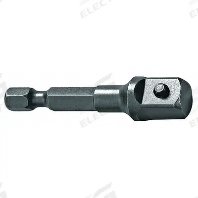 APEX Power Socket Adapter: 3/8 in Output Drive Size, Square, 4 in Overall Lg - 1/4" Male Hex Drive Power Socket Adapters