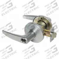 STANLEY SECURITY SOLUTIONS Door Lockset: Classroom Lever Locksets, Chrome, ADA Compliant, LFIC (MPN 9K37R16DSTK626). Key specifications — Ligature Resistance: Not Ligature-Resistant; Brand: STANLEY SECURITY SOLUTIONS; Lockset Function ANSI Code: F84; Visual Indicator Message: No Message; Lockset Style: Curved No Return; ADA Compliant: Yes; Finish: Satin Chromium-Plated : Zinc Alloy.