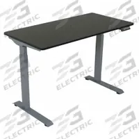 VICTOR Electric Sit-Stand Desk: Black, Steel/Wood, 48 in Overall Wd, 23 5/8 in Overall Dp, Black (MPN DC840B). Key specifications — Frame Color: Black; Frame Material: Wood; Brand: VICTOR; Includes: Power Supply; Desktop Color: Black; Desktop Material: Wood.