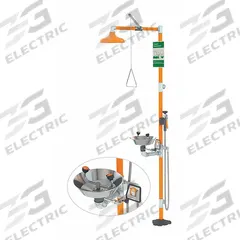 GUARDIAN EQUIPMENT Shower with Eyewash: Floor Mnt, Uncovered, Stainless Steel Bowl, Std Mounting (MPN G1902SSH). Key specifications — Brand: GUARDIAN EQUIPMENT.