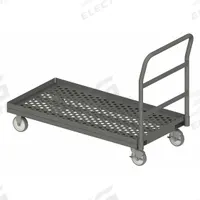 APPROVED VENDOR Platform Truck: 1,400 lb, 36 in L x 24 in W x 9 1/4 in H Deck, Perforated, Phenolic (MPN EPTPLU24365PU95). Key specifications — Side Panel Type: No Side Panels; Brand: APPROVED VENDOR; Color: Gray; Caster/Wheel Configuration: (2) Rigid.