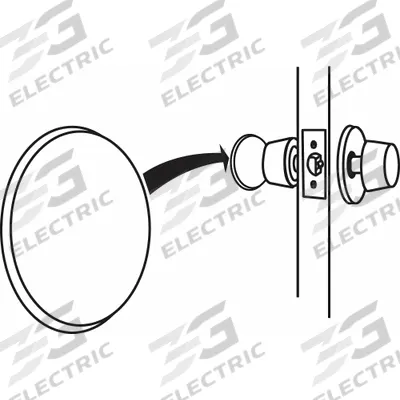 APPROVED VENDOR Door Knob Wall Guard: Ivory, Plastic, 3/16 in Projection - Door Knob Wall Guards