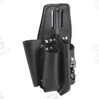 KLEIN TOOLS Tool Pouch: For 2 in Belt Wd - Max, 4 Pockets, Black, Leather (MPN 5118C). Key specifications — Closure Type: Open Top; Attachment: Belt Slot; Color: Black; Brand: KLEIN TOOLS; For Tool Type: Screwdrivers.