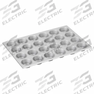CHICAGO METALLIC Cupcake/Muffin Pan: Aluminized Steel, 24 Slots, 14 1/8 in Overall Wd - Cupcake & Muffin Pans