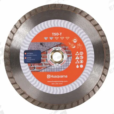 HUSQVARNA Diamond Saw Blade: Brick/Granite/Marble, 6 in Blade Dia., Wet/Dry, Good - Masonry-Cutting Blades