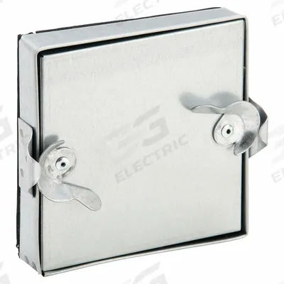 Dayton Duct Access Door: 6 in x 6 in, 24 ga, Steel, Double Cam, Tab-In Hinge - Flat Access Doors