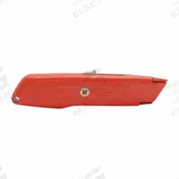STANLEY Safety Knife: 6 in Overall Lg, Textured, 1 1/4 in Overall Wd, Aluminum, Orange, Tools Needed (MPN 10-189C). Key specifications — attr307884: Tools Needed; attr307885: Steel Rounded Tip; attr307882: Orange; attr307878: Textured; attr307881: Aluminum; attr324892: STANLEY.