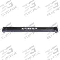 SECURITRON Panic Bar: 2 3/4 in Ht, 3 in Dp, 48 in Wd, ADA Compliant, Black, Black (MPN DTSB-BK-48). Key specifications — Color: Black; Product Type: Panic Bar; Operation Type: Push; ADA Compliant: Yes; Exit Bar Style: Touchbar; Brand: SECURITRON.