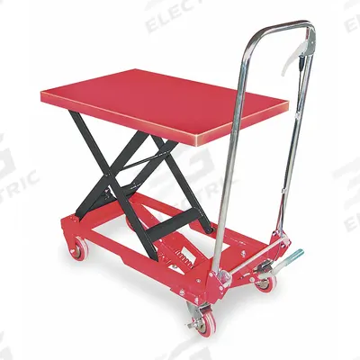 Dayton Scissor Lift Table: 400 lb Load Capacity, 27 1/2 in L x 17 5/8 in W - Manual Scissor-Lift Tables