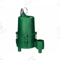 MYERS Effluent Pump: 1/2 hp, 115V AC, Single Phase, 87 gpm Flow Rate @ 10' of Head, 44 ft Max. Head (MPN ME45MC-11). Key specifications — Impeller Material: Cast Iron; Rated Voltage: 115V AC; Brand: MYERS; Switch: Piggyback Tether Float.