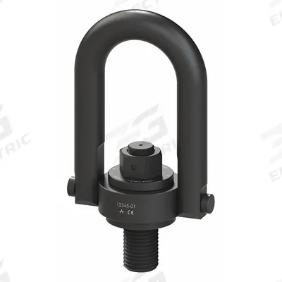 ADB HOIST RINGS Hoist Ring: Pivot/Swivel, Black Oxide-Coated Steel, 2"-4 1/2 - Pivot & Rotate Hoist Rings