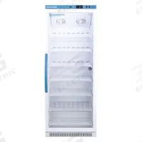 ACCUCOLD Vaccine Refrigerator: 12 cu ft, Upright, 2°C to 8°C, 24 3/8 in Overall Dp, 5 ft Overall Ht (MPN ARG12PV). Key specifications — Door Opening Style: Right; Color: White; Alarm Type: Door Ajar; Manufacturer Part Number: ARG12PV; Brand: ACCUCOLD; Product Type: Vaccine Refrigerator; Door Type: Swing Glass; Refrigerant Type: R-600a.