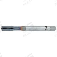 OSG Straight Flute Tap: 1/2"-13 UNC, H5 / 2B-3B, 4 Flute, Bottoming Chamfer, V Coated Powdered Metal (MPN 1005701508)