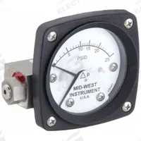MIDWEST INSTRUMENT Differential Pressure Gauge: Back, 1/4 in NPT Female, ±3-2-3% Gauge Accuracy, 120 (MPN 120-SA-00-OO-25P). Key specifications — Sensor Type: Piston; Series: 120; Housing Material: 316L Stainless Steel; Certificate of Calibration: Not Included; Gauge Accuracy: ±3-2-3%.