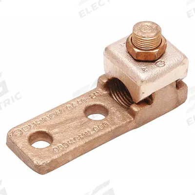 BURNDY Wire Connector: 3/0 AWG – 4/0 AWG Wire Sizes, 1/2 in Stud Size - Straight Mechanical Lugs