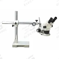 UNITRON Microscope: Stereo, Binocular, 6.5X to 45X, 31 mm Optical Field of View, Single Arm Boom (MPN 18712). Key specifications — attr1026089: Single Arm Boom; attr1026045: 10 in x 10 in; attr1026048: UNITRON; attr1026055: Yes; attr1026068: 45X; attr1026078: 6.5X to 45X; attr1026095: 95 mm.