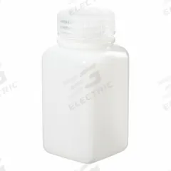 NALGENE Laboratory Bottle: 175 mL, 6 fl oz, HDPE, Natural, 38 mm Screw Closure Size, Square, Unlined (MPN 2114-0006). Key specifications — Body Color: Natural; Brand: NALGENE; Closure Included: Yes; Graduated: No; Closure Attached: Attached.