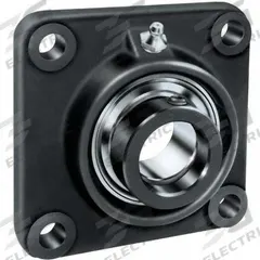 TIMKEN Flange Mount Bearing: Radial Ball, 1 in Bore, Cast Iron, Concentric Collar, 3 3/4 in Lg (MPN RCJC1). Key specifications — Bore Type: Cylindrical; Brand: TIMKEN; Lubricant Material: NLGI 2 Lithium Complex Grease; Mounting Bolt Size: 3/8 in; Split Housing: Not Split; System of Measurement: Inch.