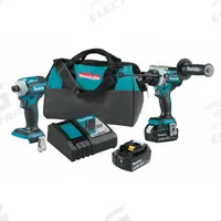 MAKITA Cordless Tool Combination Kit: 2 Tools, Hammer Drill/Driver, 18 V DC Volt, Battery Included (MPN XT288T). Key specifications — attr1176460: Hammer Drill/Driver.