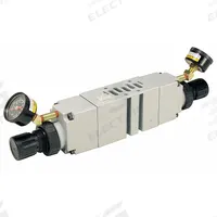 PARKER Manifold Air Regulator: 6 cfm Max Flow Rate, 5 psi to 125 psi, 120°F Max Op Temp, 5599-2 (MPN PS4238166CP)
