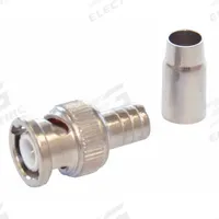 DOLPHIN COMPONENTS CORP Coaxial Connector: Male, Connector, Silver, Crimp-On (2 Piece), RG-6, 10 PK (MPN DC-78-30). Key specifications — attr930438: Connector; attr930422: DOLPHIN COMPONENTS CORP; attr930423: Silver; attr930429: Nickel-Plated; attr930430: Male; attr976216: Plenum.