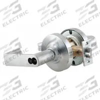 SCHLAGE Door Lockset: Storeroom Lever Locksets, Chrome, ADA Compliant, Electrical (MPN ND80JDEU RHO 626). Key specifications — Ligature Resistance: Not Ligature-Resistant; Brand: SCHLAGE; Visual Indicator Message: No Message; Lockset Style: ND Rhodes; ADA Compliant: Yes; Finish: Satin Chromium-Plated : Cast Zinc.