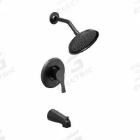 CFG Tub and Shower Faucet: T58913, 1.75 gpm Fixed Showerhead Flow Rate, Black, Single Function (MPN T58913EPBL). Key specifications — Series: T58913; Showerhead Spray Patterns: Single.