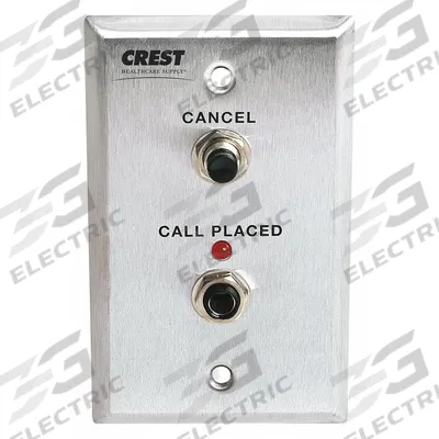 CREST HEALTHCARE SUPPLY Bedside Station: 2 3/4 in Overall Wd, 24V DC - Call Stations