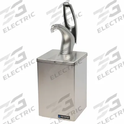 SAN JAMAR Condiment Pump with Box: 1 Compartment, 1 gal Capacity, Silver, 7 in Overall Wd - Condiment Pump Centers