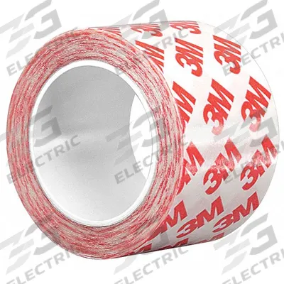 3M Film Tape: 2 in Roll Wd, 5 yd Overall Roll Lg, 8.3 mil Thick, Acrylic - Permanent Double-Sided Film Tape