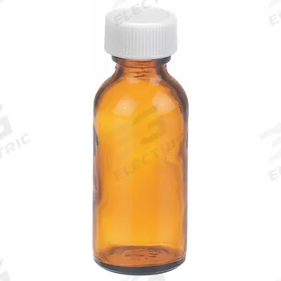 WHEATON Bottle: 30 mL, Amber, 20-400 mm, No Closure, No Closure - Amber Narrow Mouth Round Glass Lab Bottles