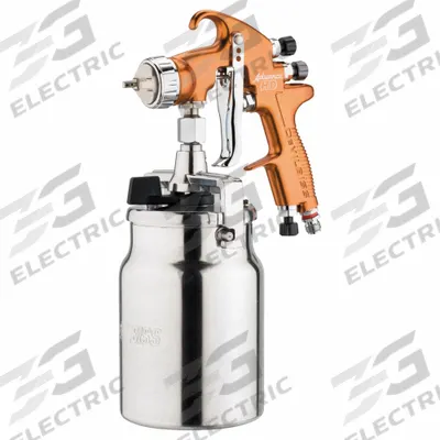 DEVILBISS Spray Gun Kit: 8 in, 1/4 in Air Inlet Size, Dyes/Glazes/Lacquers/Paints/Stains - Conventional Spray Guns