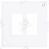 HUBBELL Wall Plate: Decorator-Rocker, 2 Gang, White, Std Size (MPN SWP262). Key specifications — Brand: HUBBELL; Material: Steel.