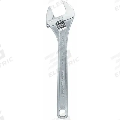 CHANNELLOCK Adjustable Wrench: Alloy Steel, Chrome, 15 in Overall Lg - General Purpose Adjustable Wrenches