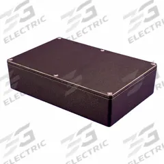 HAMMOND Enclosure: Die-Cast Aluminum, 8 in x 5 in x 2 in, NEMA 1/12/13/4/4X, Solid Cover, Screw On (MPN 1550Z124BK). Key specifications — Brand: HAMMOND; Closure Method: Screws; Enclosure Material: Die-Cast Aluminum; Knockouts: Not Included.