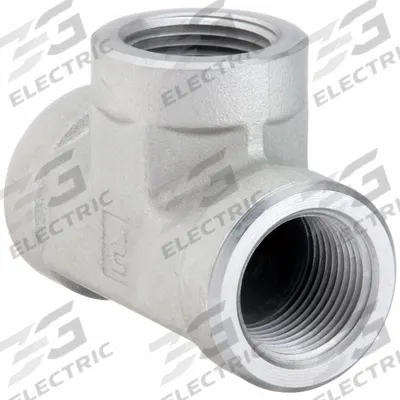 PARKER Metal Pipe Tee: Tee, Steel, 1/8 in x 1/8 in x 1/8 in - Hydraulic Threaded Extreme-Pressure Pipe Fittings