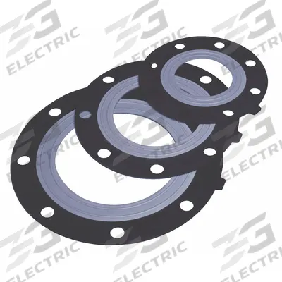 ASAHI Full Face Flange Gasket: Class 150, EPDM, For 1 1/4 in Pipe, 5/64 in Thick - Low-Torque EPDM Full-Face Gaskets with Inner Ring