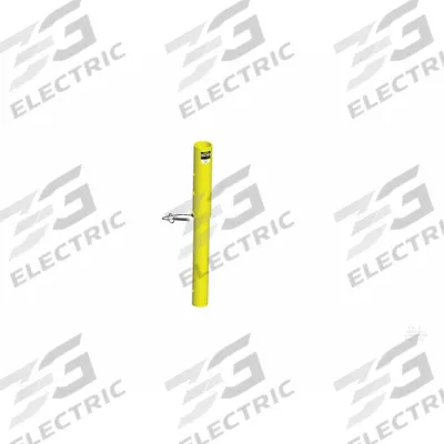 MSA Mast Extension: 24 in, One-Piece Arm, Yellow, Powder Coated, Lower Mast Extension - Davit Mast Extensions