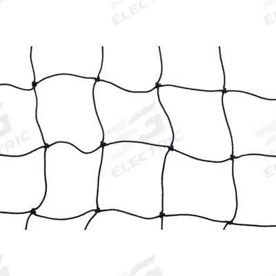 US NETTING Knotted Nylon Rack Net Panel: 360 in x 1/8 in x 240 in, Nylon, Black - Pallet Rack Netting