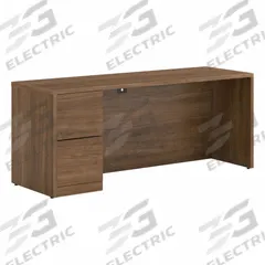 HON Single Pedestal Desk: Pinnacle, 72 in Overall Wd, 24 in Overall Dp, Driftwood, BIFMA (MPN H105904L.PINCPINC). Key specifications — Color: Pinnacle; Desktop Color: Driftwood; Material: Laminate.