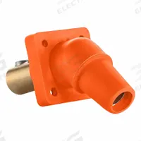 Single Pole Receptacle: Orange, Angled Taper Nose Mating, Double Set Screw Termination, 400 A (MPN 16R28-UO). Key specifications — Series: 16; Receptacle Gender: Female; Brand: LEVITON.