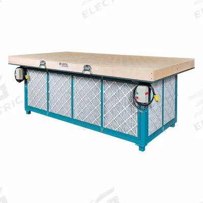 DYNABRADE Downdraft Table: 48 in W x 96 in L, 7,000 cfm - Mobile Woodworking Downdraft Tables