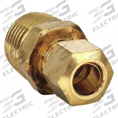 APPROVED VENDOR Compression Fitting Adapter: 5/8 in OD x 1/2 in Pipe Fitting Size - Low-Lead Standard Sleeve Brass Compression Fitting