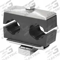 STAUFF Beta Clamp: Smooth Bore, 316 Stainless Steel Clamp, Polypropylene Cushion, For 2 Lines (MPN CRA-212.7/12.7-ACT-GD-AS-U-W5-K-642012)