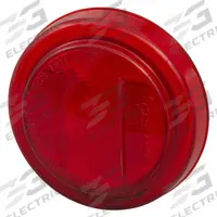 GROTE Clearance Marker Lamp: Clearance Light, LED, Round, Red, Bracket/Grommet, 2 1/2 in Overall Dia (MPN 46142). Key specifications — Lens Color: Red; Brand: GROTE; Electrical Connection: PL-10 Connector; Lighting Technology: LED; Mount Type: Bracket; SAE Lens Code: PC.