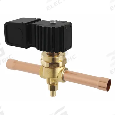 Parker Refrigerant Solenoid Valve: 5/8 in Female Sweat, 0.4 in Port Size, Normally Closed - Refrigeration Solenoid Valves