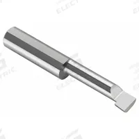 MICRO 100 Boring Bar: Boring, 1/8 in Shank Dia., Bright (Uncoated), -0.0130 in Center to Cutting Tip (MPN BBL-050400)